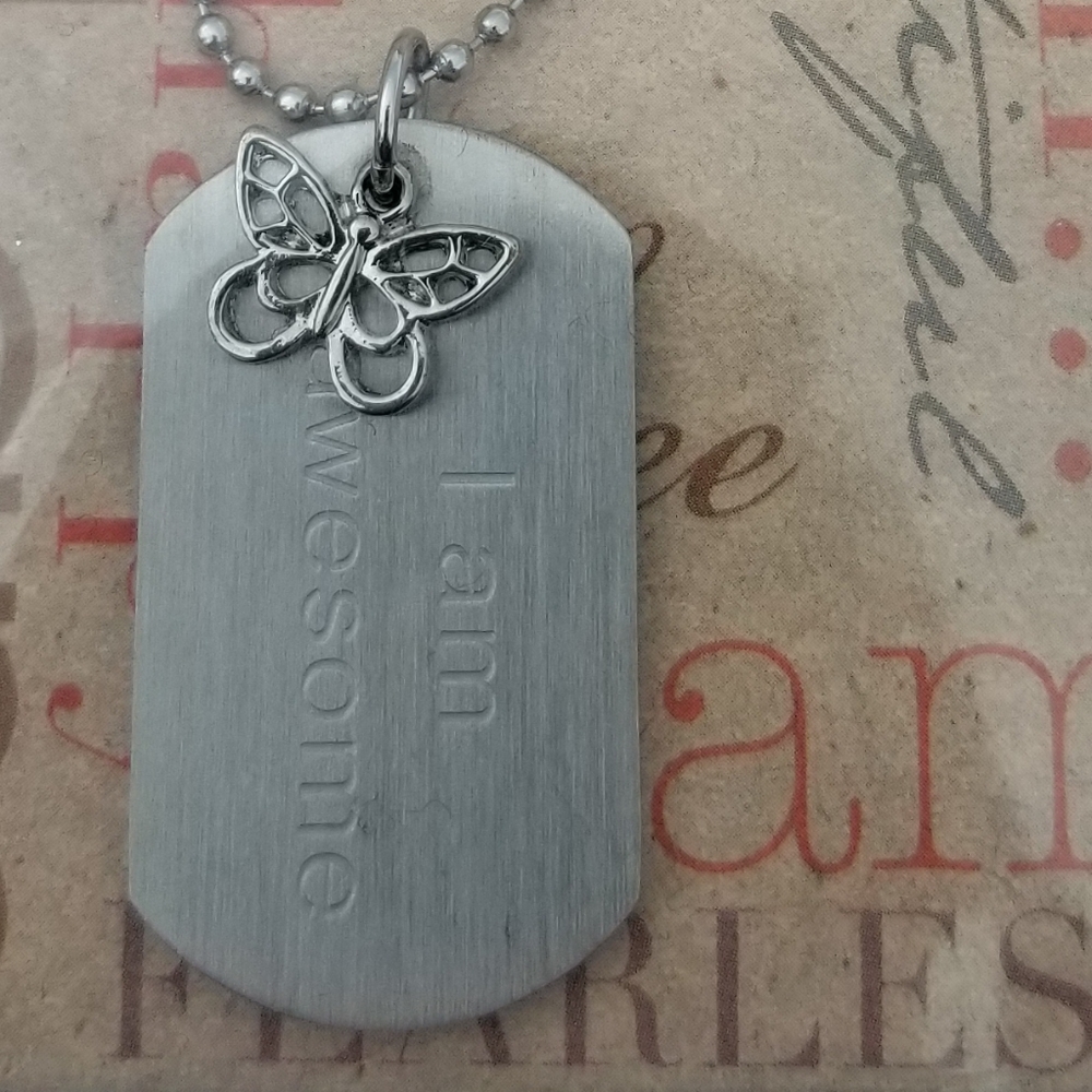 I am awesome! Dog Tag Pendant